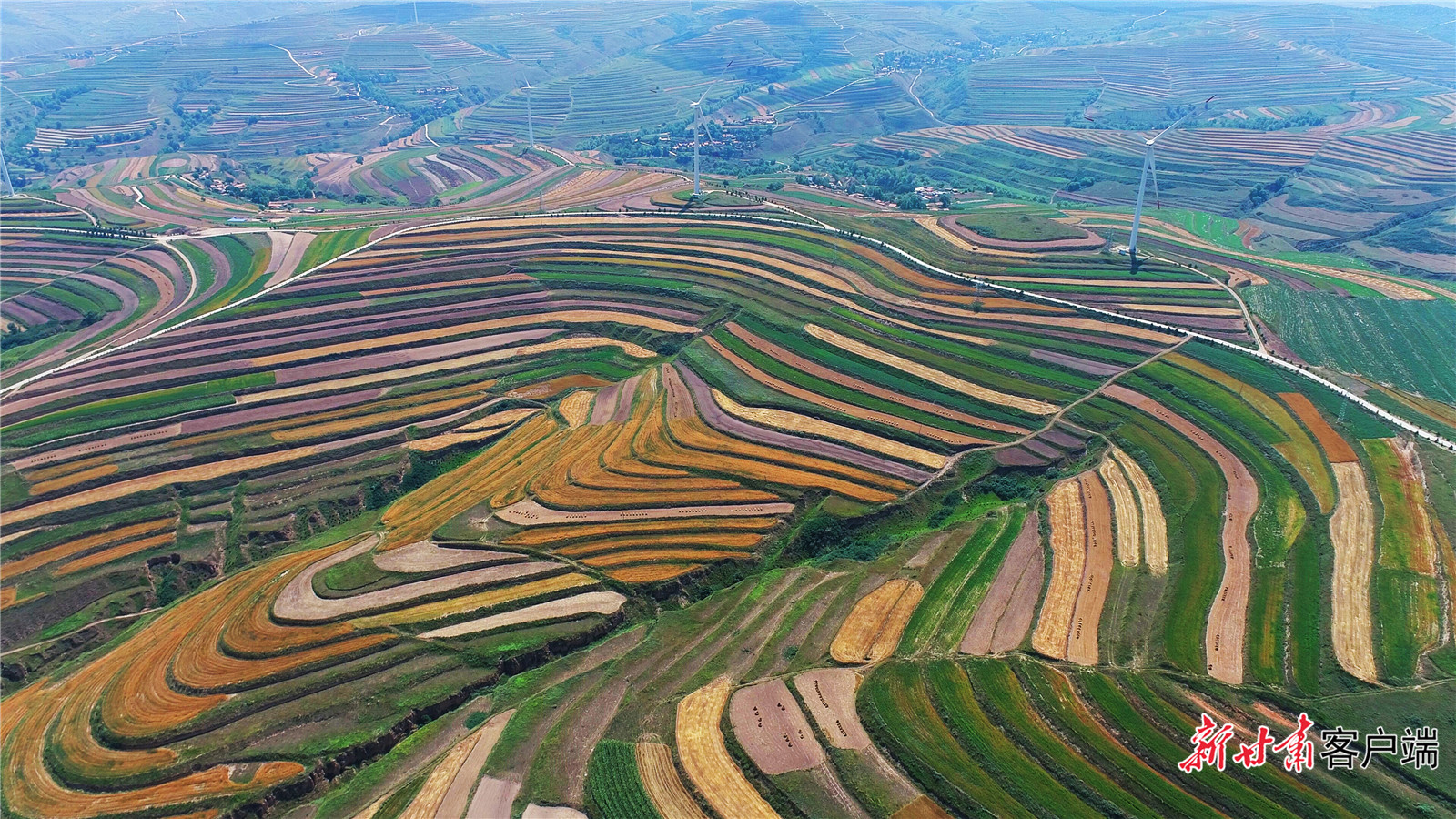 通渭县华家岭镇的梯田与风电.jpg