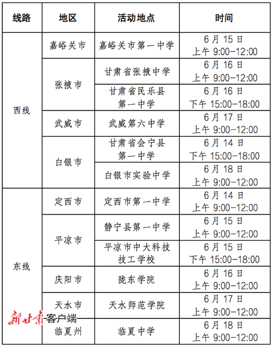 甘肃省2024年高校招生陇原行活动即将启动