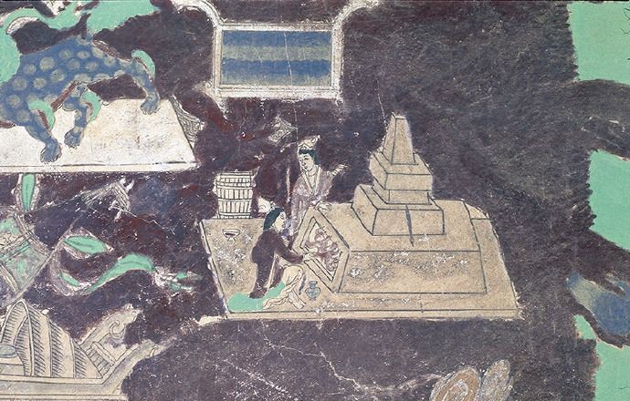 【酿酒】 榆林窟第3窟,西夏。 【酿酒】 榆林窟第3窟,西夏。