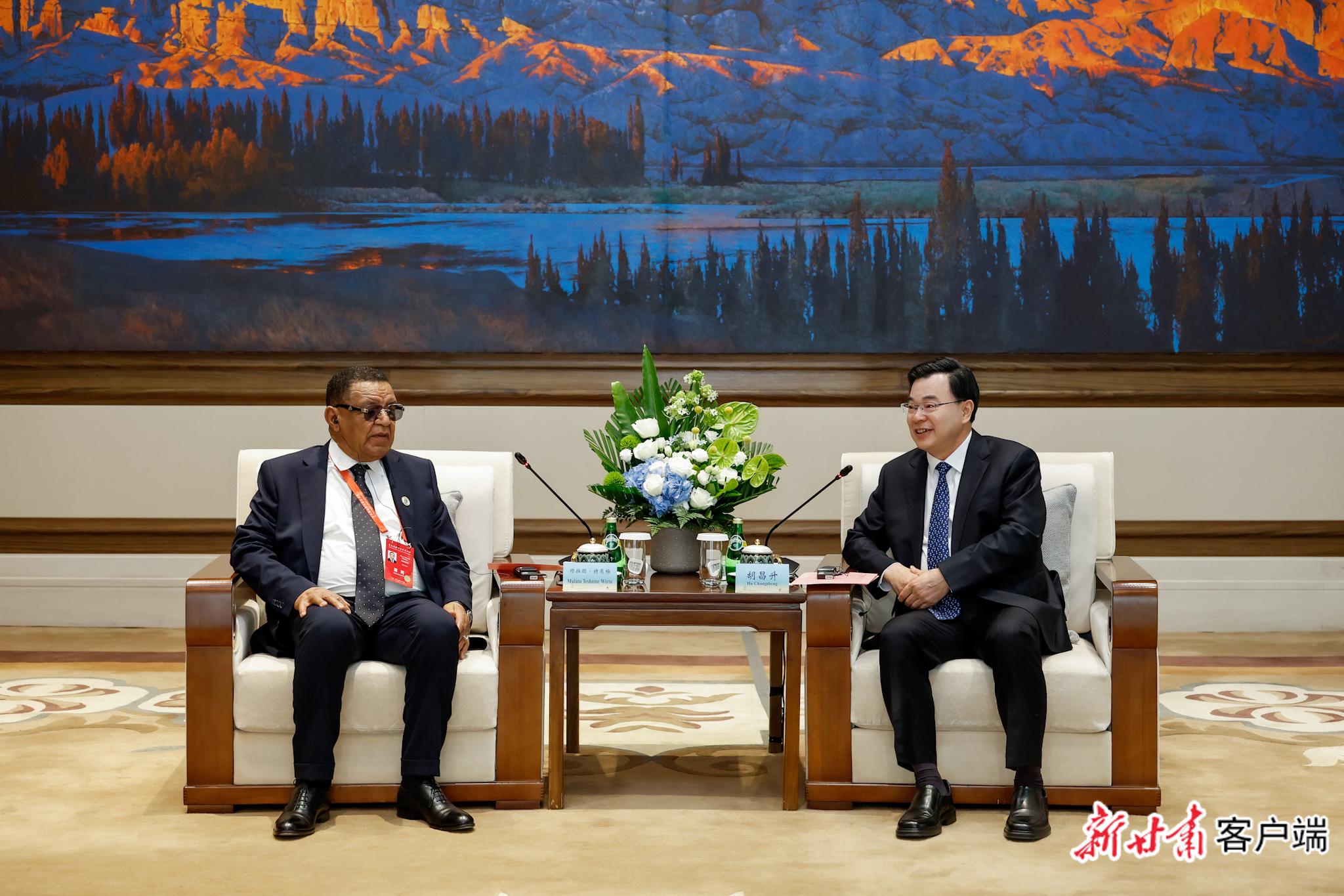 胡昌升会见世界汉学家研修班代表团