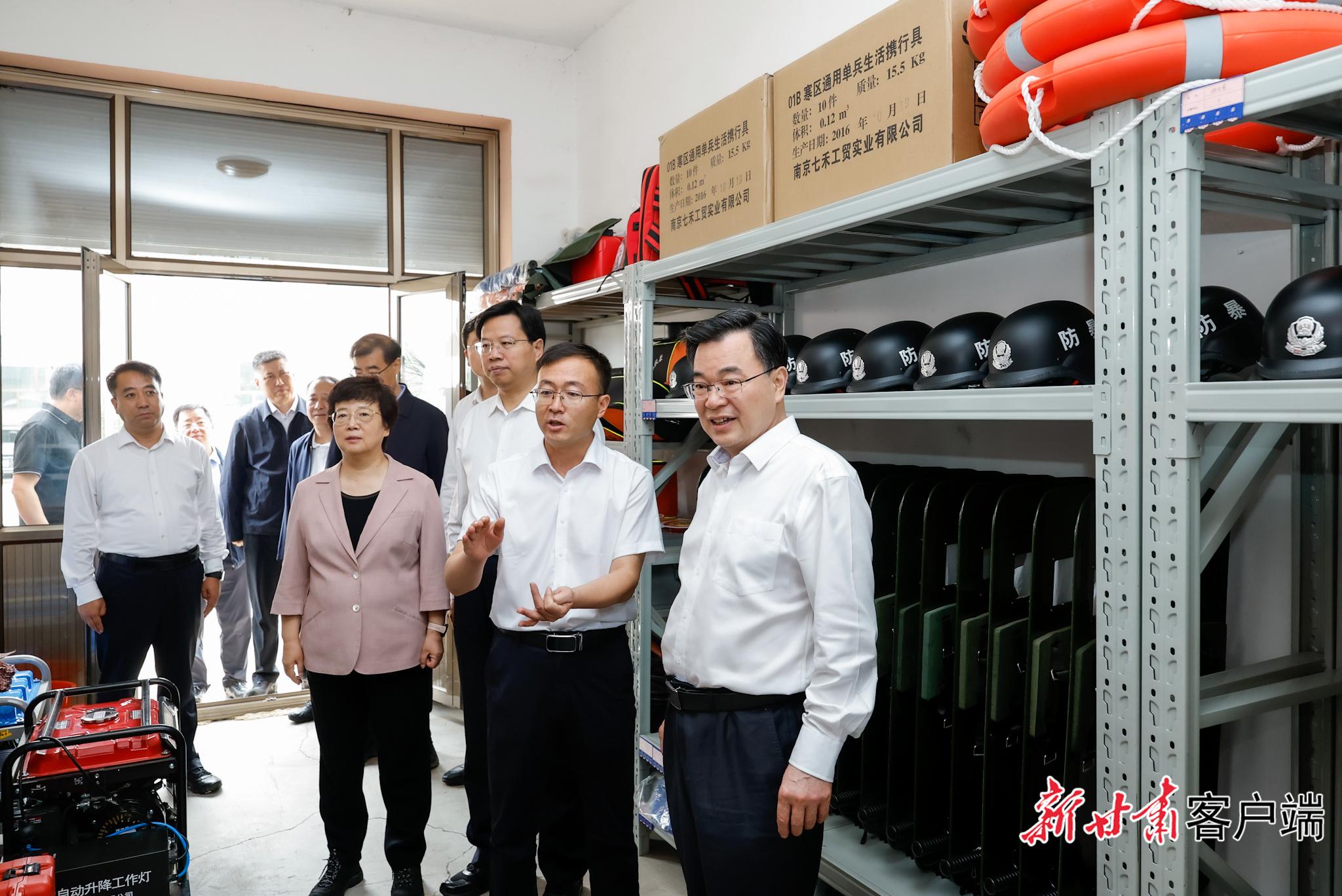 胡昌升在白银市靖远县调研防汛工作